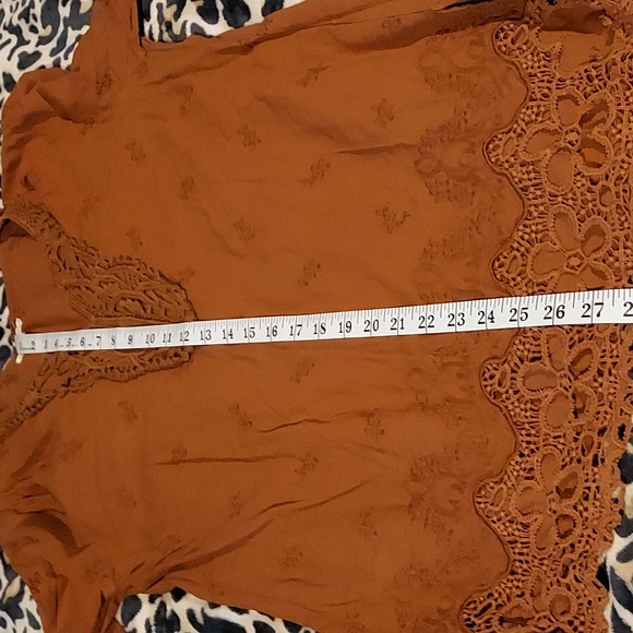 brown embroidered tunic M - Picture 4 of 7
